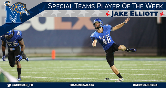 Former Tiger Jake Elliott earns NFL special teams honor - Memphis