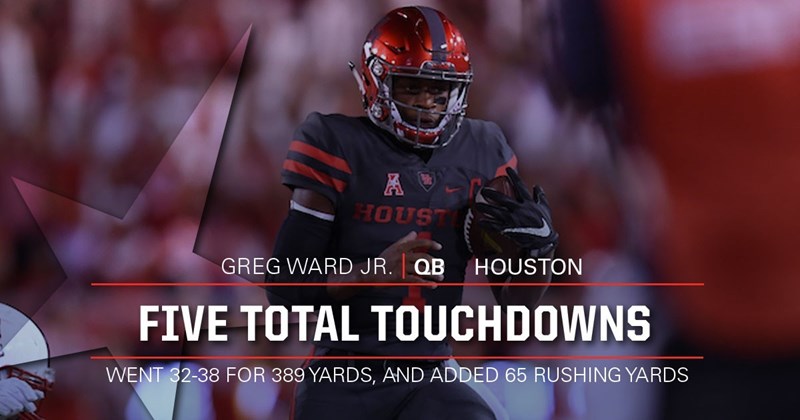 Greg Ward Jr. Shines In Houston's 42-14 Win Over UConn